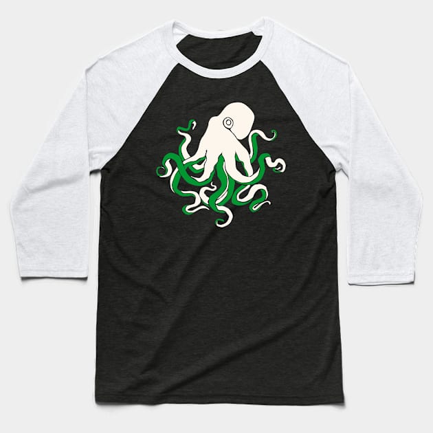 Green octopus. Baseball T-Shirt by candelanieto